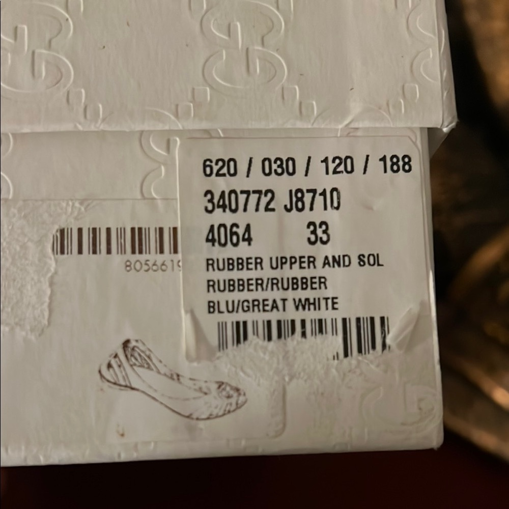 Gucci Blue Authentic Logo Flats - Picture 4 of 10